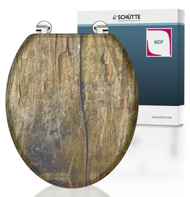 Produktbild von SCHÜTTE MDF WC Sitz SOLID WOOD, Toilettendeckel mit Absenkautomatik Motiv, Klobrille mit Holzkern