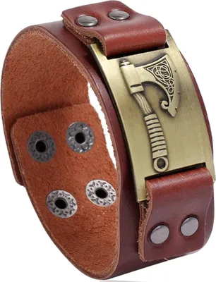 Image de Bracelet Axe Marron / Or pour Hommes KP34337