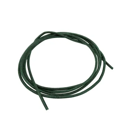 Produktbild von Lederband Rundschnur Rindleder 2mm tannengrün gefärbt ca. 1m grün 2mm