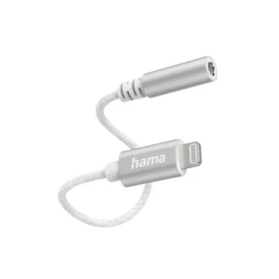 Produktbild von Hama Aux Adapter Lightning Klinke-Buchse weiß 3,5mm