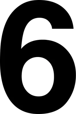 Produktbild von Zahlen Aufkleber Nummer Buchstabe zum Kleben Ziffer zum Aufkleben 10cm Schwarz 6