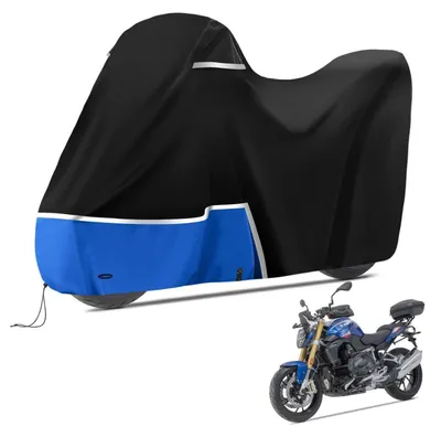 Zdjęcie produktu dla Pokrowiec motocyklowy 420D Oxford, wodoodporny, przeznaczony do motocykli BMW R1250GS, R1300GS, F650GS, F750GS z kuframi