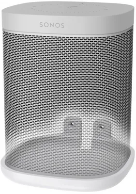 A white Sonos speaker on a white background.