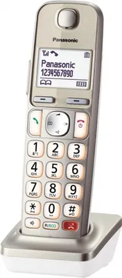 Produktbild von Panasonic KX-TGEA25EXN, Champagner, LCD, 4,57 cm (1.8"), Monochrom, AAA, 18 h