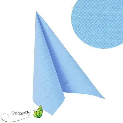Produktbild von Servietten 25x25cm 'Royal Collection' (20St) uni, Farbe:hell blau