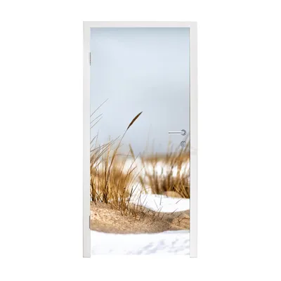 Obrázek produktu pro MuchoWow® Plakát na dveře - Duny na sněhu - 205x90 cm - Samolepicí fólie na dveře
