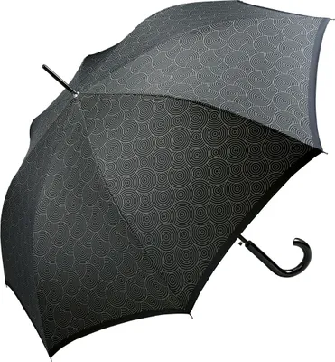 Produktbild von Pierre Cardin Damenstockschirm Regenschirm Kreismuster Schwarz Automatik
