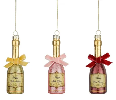 Produktbild von Dekofigur champagnefles 3 sortiert