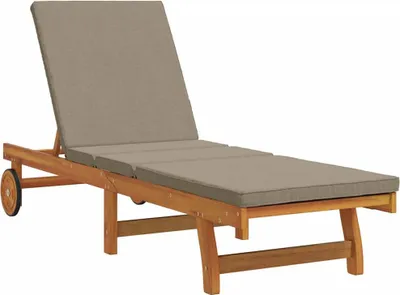 Zdjęcie produktu dla Leżak VidaXL, brązowy, 199 x 63 x 85 cm, z litego drewna akacjowego