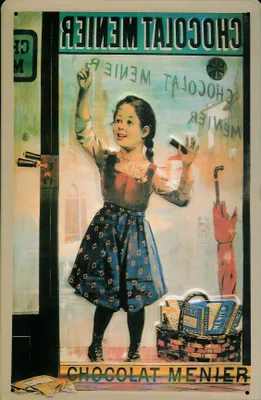 Produktbild von Blechschild Chocolat Menier Schokolade Schild Nostalgieschild