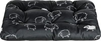 Produktbild von Hundebett Hundekissen Hundematratze Tierbett für Kleine, Mittlere und Grosse Hunde - Wasserdicht, Waschbar - Größe M - Schwarz und Grau - Schaf