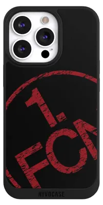 Produktbild von NIVOCASE Handyhülle für Apple iPhone 13 Pro  Hülle NIVOpure Case Schwarz 1. FCN Fanartikel Textur