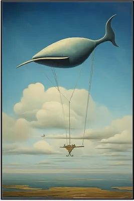 Produktbild von Wallario Wandbild Himmlische Segelfahrt, Größe: 61 x 91,50 cm, Poster mit schwarzem Aluminiumrahmen