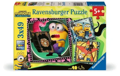 Immagine prodotto di 3 x 49 pezzi Puzzle per bambini Ravensburger Minions 3 12004350
