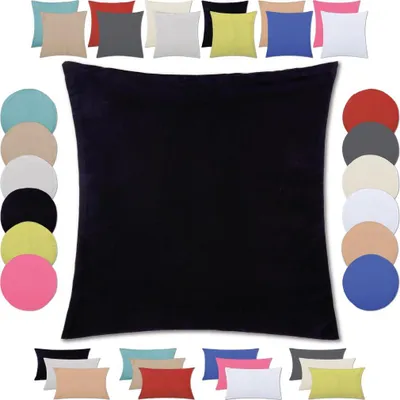 Obrázok produktu pre Obliečka na vankúš (séria Ellen) 80x80cm Dekoračná obliečka na vankúš Dekoračný vankúš, farba: čierna