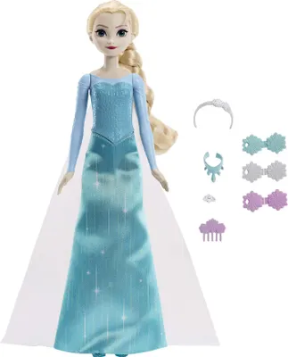 Produktbild von Mattel HMD56 - Disney Frozen - Die Eiskönigin Ankleidespaß Elsa mit Zubehör