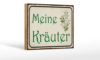 Produktbild von Holzschild Spruch 18x12cm meine Kräuter