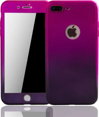 Produktbild von Handyhülle Schutzhülle für Apple iPhone 7 Plus Full Case Cover Displayschutz 360 Pink