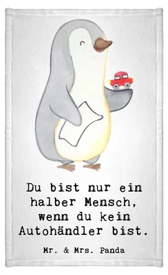 Produktbild von Mr. & Mrs. Panda Handtuch Autohändler Herz - Weiß - Geschenk, Gästetuch, wagenhändler, gäste wc, Spruch, Kleines, Frotteetuch, Klein, Autohandel