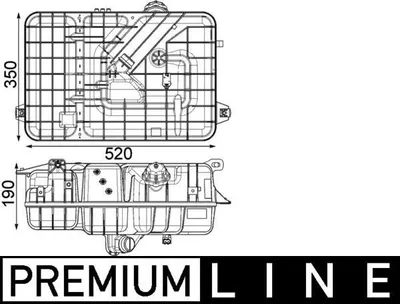 Produktbild von MAHLE Ausgleichsbehälter Kühlmittel passend für MERCEDES-BENZ ACTROS MP4 / MP5 Kühlwasser CRT 235 000P