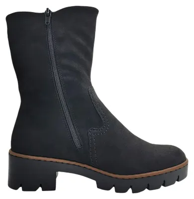 Imagen del producto de Zapatos de mujer Rieker, botas, cremallera, color negro, para uso diario