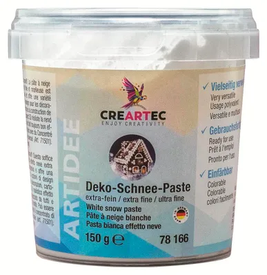 Produktbild von CREARTEC Deko Schnee Paste Weiß Extra Fein - Inhalt 150g, Kunstschnee - 78166