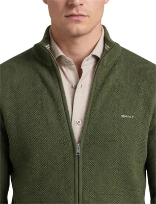 Produktbild von Gant Strickjacke grün mit Reißverschluss