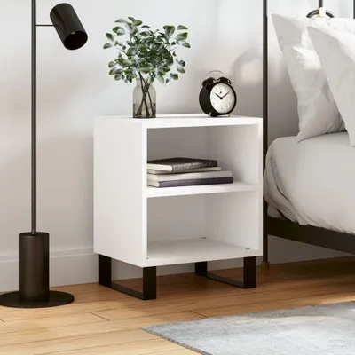 Obrázok produktu pre vidaXL Nočný stolík biely 40x30x50 cm Materiál drevo