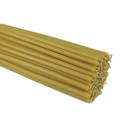 Produktbild von 1950g (ca. 300 St) Bienenwachs Ruß Tropffrei L:18,5cm Altar Ritual Kerze 36263