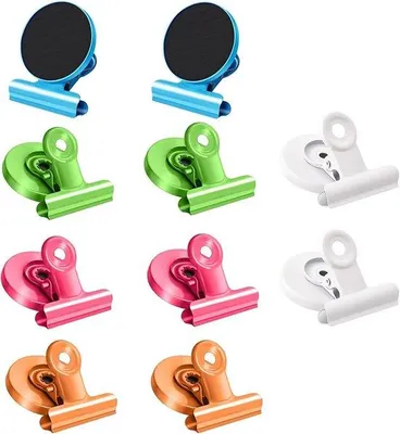Produktbild von Magnetklemmen 10 Stück - Stark magnetisch für Kühlschrank, Whiteboard und Büro
