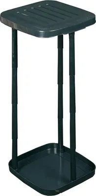 Image de Support de sac poubelle - Poubelle - Camping - Pliable - 30 x 35 x 70 cm - Noir