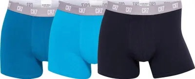 Produktbild von CR7 Herren Boxer Shorts, 3er Pack - Trunks, Organic Baumwolle Stretch Türkis/Schwarz M