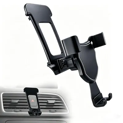 Image de Support pour téléphone compatible avec Audi Q3 (modèles 2013-2018) - Noir - Rotation à 360 degrés