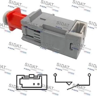 Produktbild von SIDAT Bremslichtschalter 5.140079 für OPEL Corsa D Schrägheck (S07) mechanisch