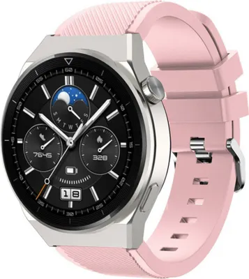 Produktbild von Strap-it Huawei Watch GT 3 Pro 46mm Silikonarmband (Rosa)
