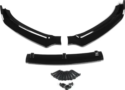 Image de Lèvre de spoiler avant Splitter Diffusor Bodykit - A4 B8.5 2013-2016 - Spoiler, protection - Noir brillant