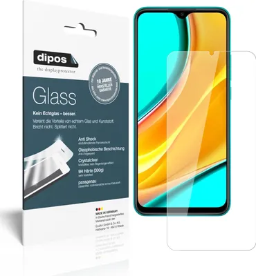 Produktbild von 2x Schutzfolie für Xiaomi Redmi 9 - Anti-Shock 9H Folie dipos Glass Kunststoffglas