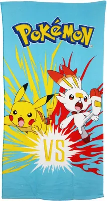 Produktbild von Pokemon Pikachu Badetuch Strandtuch Duschtuch XL 70x140 cm 100% Baumwolle