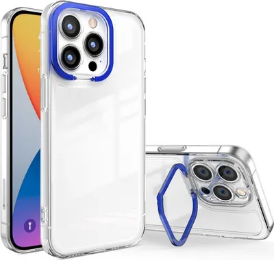 Produktbild von König Design Hülle kompatibel mit Apple iPhone 14 Pro Max Kunststoff Soft Handyhülle - Handy Case KÖNIGSBLAU