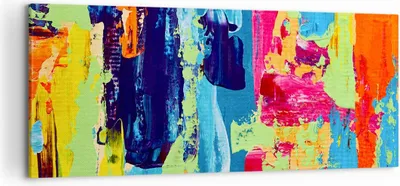 Produktbild von Bild auf Leinwand - Leinwandbild - Abstraktion Design Grafik - 120x50cm - Wand Bild - Wanddeko - Leinwanddruck - Bilder - Kunstdruck - Wanddekoration - Leinwand bilder - Wandkunst - AB120x50-3131
