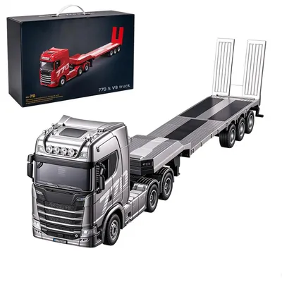 Produktbild von RC-LKW Ferngesteuerter Lastzug, RC LKW mit Lowboy-Anhänger, 1:18, 2,4 GHz