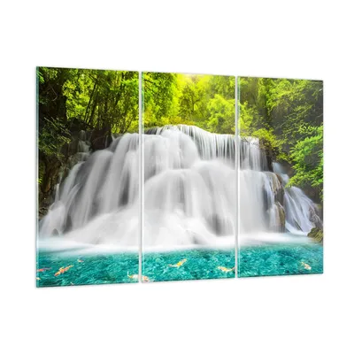 Produktbild von Bilder auf glas - Park natur landschaft - 165x110cm - Glasbilder - Wandbilder - Kunstdruck - zum Aufhängen bereit - Wanddekoration aus Glas - Glas Bilder - Wandbild auf Glas - GCE165x110-2511