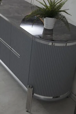 Immagine prodotto di Credenza grigia cassettiera credenza armadio sala da pranzo mobili in legno