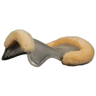 Produktbild von Acavallo Gelpad Therapeutic 1/2 Lammfellrand - transparent/natur, Größe:L