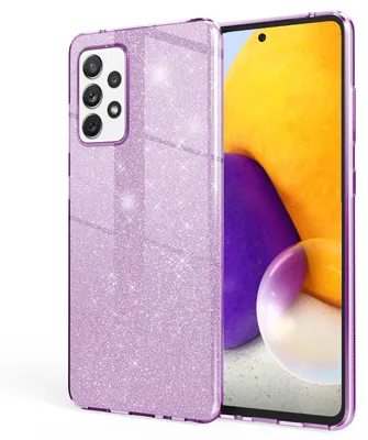 Produktbild von NALIA Glitzer Handy Hülle für Samsung Galaxy A72, Bling Cover Case Glitter Etui Lila