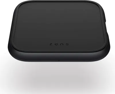 Produktbild von ZENS Single Aluminium - Induktive Ladematte + AC-Netzteil - 10 Watt - Apple Fast Charge, FC (USB) - auf Kabel: USB-C - Schwarz