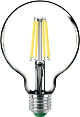 Produktbild von Philips Filament-Lampe transparent 60W G95 E27, 4 W, 60 W, E27, 840 lm, 50000 h, Kaltweiße