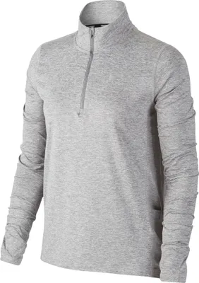 Immagine prodotto di Nike Element, felpa da donna con zip a metà, colore: grigio fumo/grigio fumo chiaro/grigio fumo riflettente, taglia: XL
