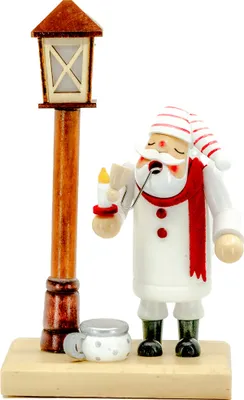 Produktbild von Kaladia Räuchermännchen Schlafmütze mit LED Laterne - Maße ca. 19x11x7cm, für Räucherkerzen Größe M (Standard) - 30153-19