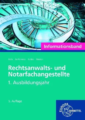 Produktbild von Rechtsanwalts- und Notarfachangestellte, Informationsband. 1. Ausbildungsjahr